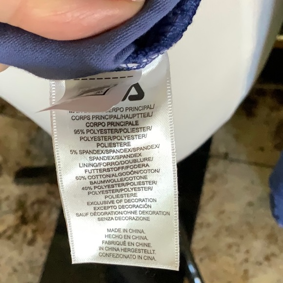 FILA 3/4 zip Bomb Blue Hoodie - Picture 8 of 12